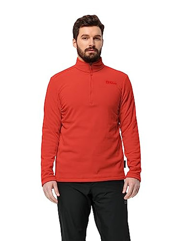 Jack Wolfskin Herren Taunus HZ Pullover, Strong red, im Sale